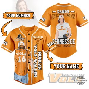 tennessee volunteers personalized morgan wallen baseball jersey tennessee vols in my heart sands in my boots shirts laughinks 1