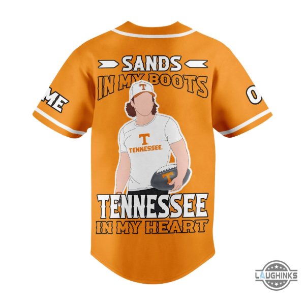 tennessee volunteers personalized morgan wallen baseball jersey tennessee vols in my heart sands in my boots shirts laughinks 3