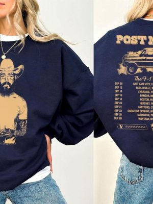 Vintage Post Malone 2Side Shirt Malone Rap Music Merch Shirt Post Malone F1 Trillion Tour Shirt revetee 3