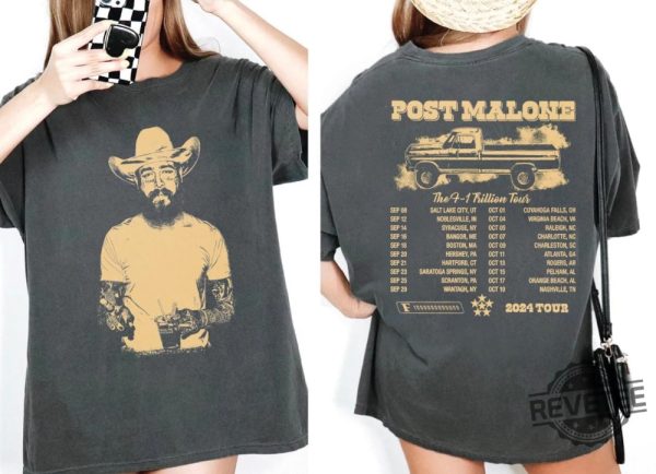 Vintage Post Malone Shirt Malone Rap Music Merch Shirt Post Malone F1 Trillion Tour Shirt revetee 4