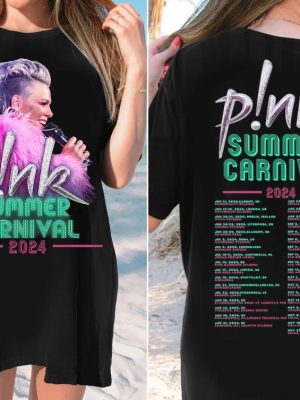 Pnk Summer Carnival 2024 Shirt Trustfall Album Tee Pink Singer Tour Music Festival Shirt revetee 2