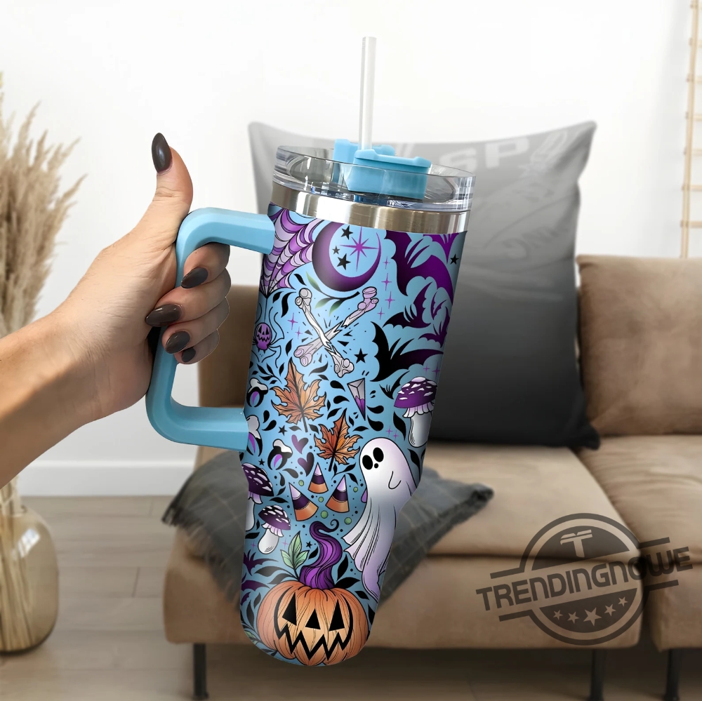 Retro Halloween Pumpkin Stanley Cup V3 Mystic Hippie Tumbler Cute Spooky Tumbler Halloween Cup Aesthetic Gifts