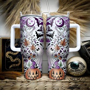 Retro Halloween Pumpkin Stanley Cup V4 Mystic Hippie Tumbler Cute Spooky Tumbler Halloween Cup Aesthetic Gifts trendingnowe 2