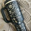 Halloween Doodle Stanley Cup Engraved Stanley Tumbler Halloqueen Gift trendingnowe 1