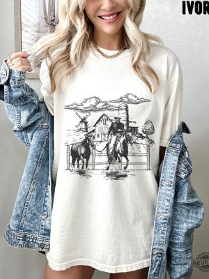 Western Cowboy T Shirt Vintage Tshirt Cowboy Shirt Cowboy Pillows Shirt revetee 3