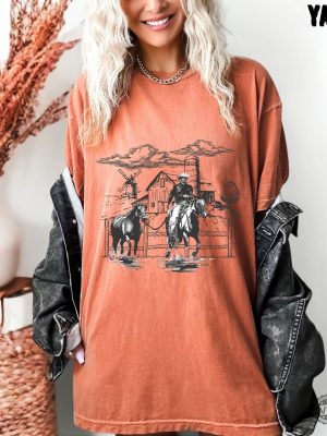 Western Cowboy T Shirt Vintage Tshirt Cowboy Shirt Cowboy Pillows Shirt revetee 4