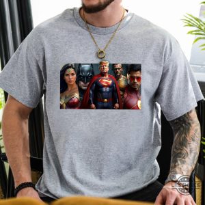 trump gabbard musk ramaswamy justice league shirt