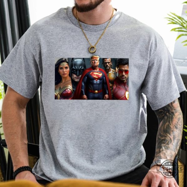 trump gabbard musk ramaswamy justice league shirt