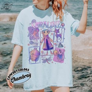 Coraline Spooky Movie Shirt Coraline Doodle Halloween Tshirt Horror Cartoon Sweatshirt Cartoon Halloween Gift giftyzy 6