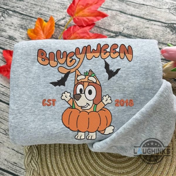 embroidered blueyween sweatshirt t shirt hoodie for bandit heeler halloween