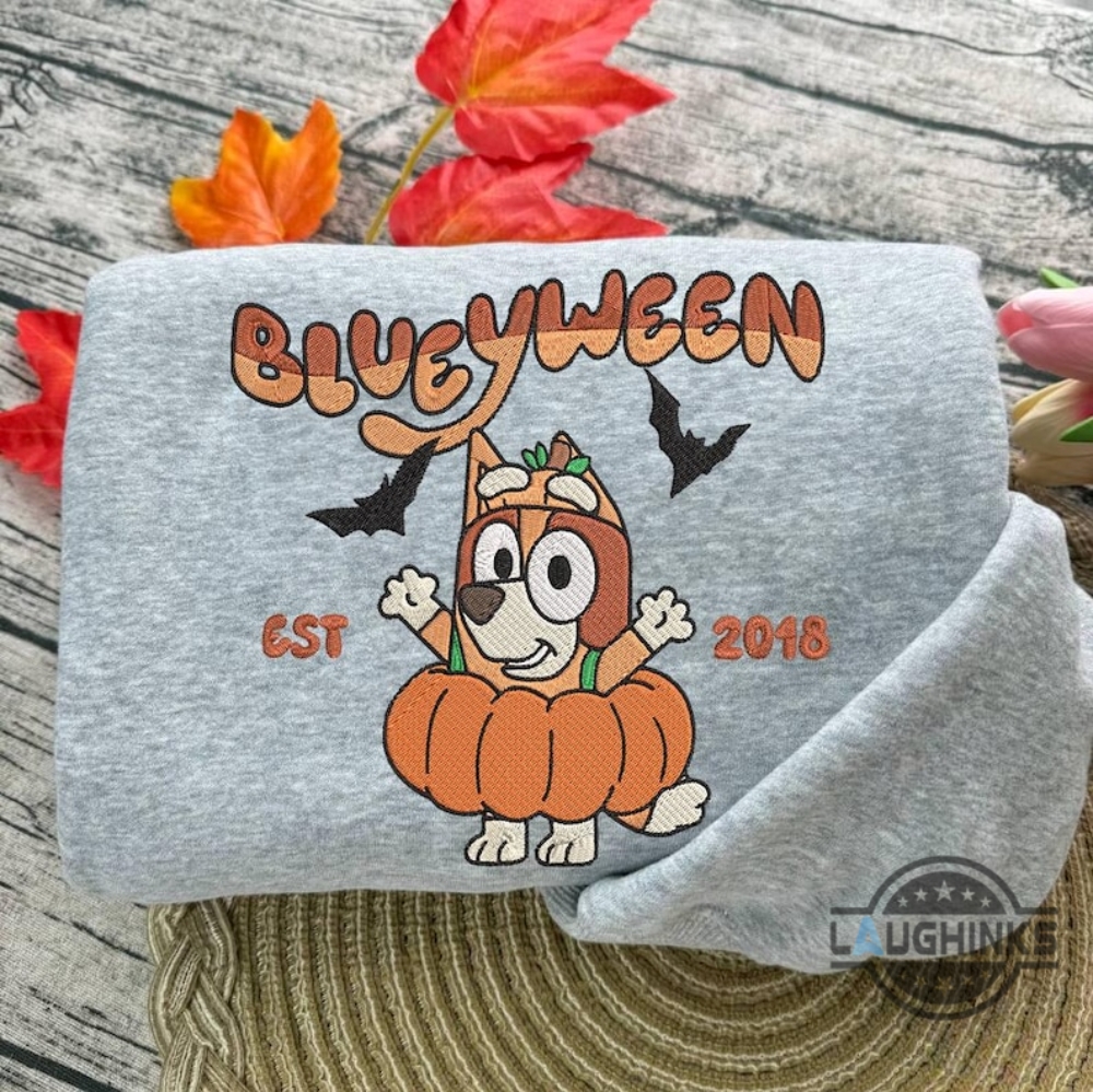 Embroidered Blueyween Sweatshirt T Shirt Hoodie For Bandit Heeler Halloween