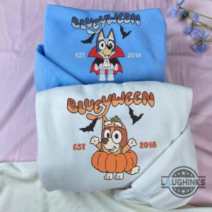 embroidered blueyween sweatshirt t shirt hoodie for bandit heeler halloween