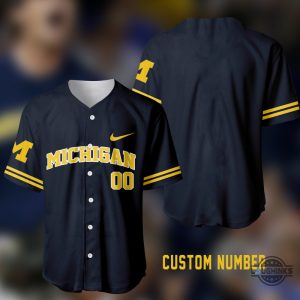 nike navy michigan state baseball jersey replica high quality