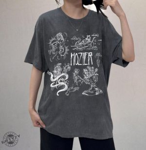 Hozier Shirt Hozier Doodle Art Shirt Hozier Lyrics Art Tattoo Album Graphic Shirt Tour Gift For Fan giftyzy 3