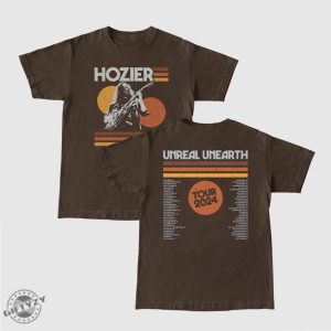 Unreal Unearth 2024 Tour Dates Shirt Hozier Merch giftyzy 3