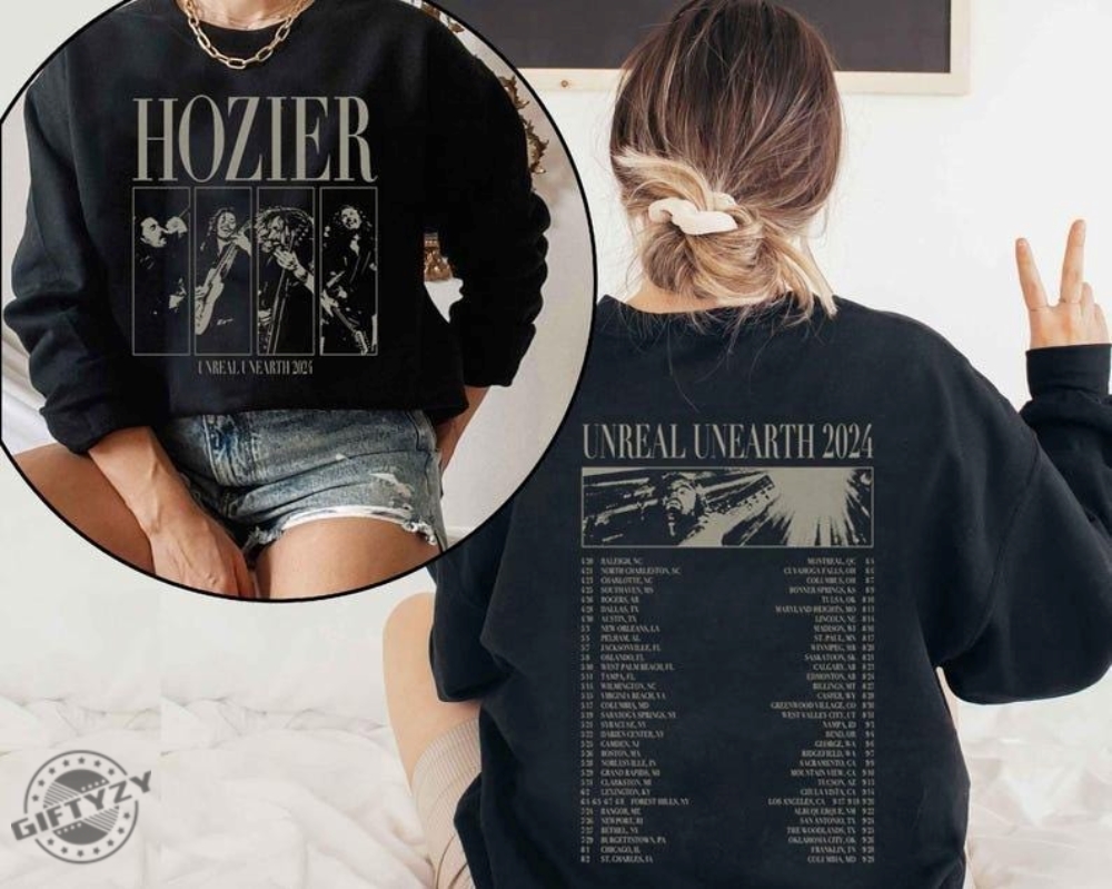 Unreal Unearth Tour Dates 2Side Shirt Hozier 2024 Inspired Graphic Shirt