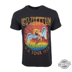 Led Zeppelin 1975 Us Tour T Shirt Original License Shirt Led Zeppelin T Shirt revetee 2