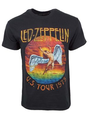 Led Zeppelin 1975 Us Tour T Shirt Original License Shirt Led Zeppelin T Shirt revetee 3