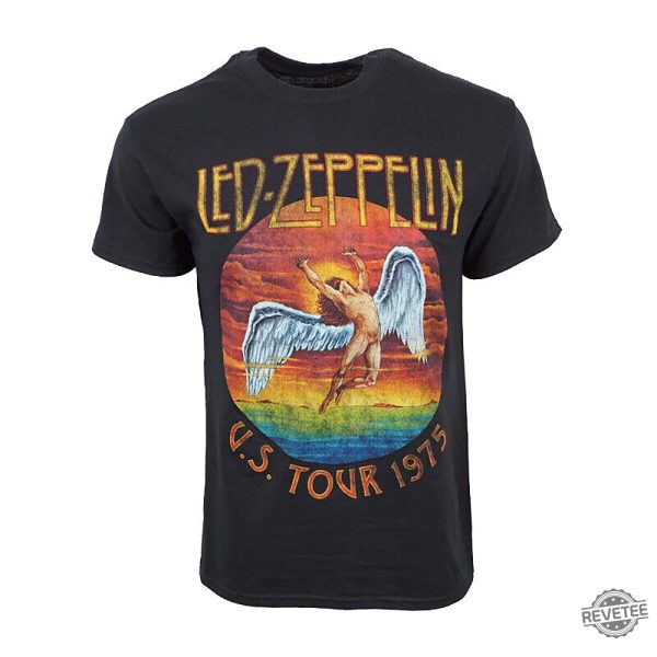 Led Zeppelin 1975 Us Tour T Shirt Original License Shirt Led Zeppelin T Shirt revetee 3