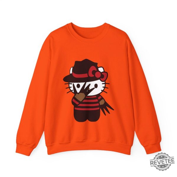 Halloween Hello Kitty Sweater Halloween Sweater Hello Kitty Crewneck Sweatshirt Hello Kitty Chucky Shirt revetee 2