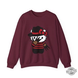 Halloween Hello Kitty Sweater Halloween Sweater Hello Kitty Crewneck Sweatshirt Hello Kitty Chucky Shirt revetee 3