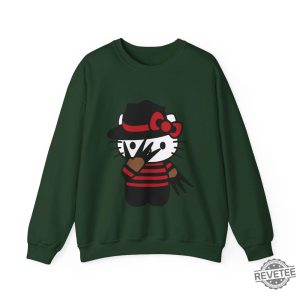 Halloween Hello Kitty Sweater Halloween Sweater Hello Kitty Crewneck Sweatshirt Hello Kitty Chucky Shirt revetee 4