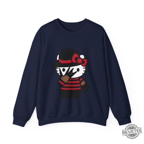 Halloween Hello Kitty Sweater Halloween Sweater Hello Kitty Crewneck Sweatshirt Hello Kitty Chucky Shirt revetee 5