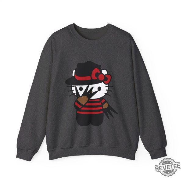 Halloween Hello Kitty Sweater Halloween Sweater Hello Kitty Crewneck Sweatshirt Hello Kitty Chucky Shirt revetee 7