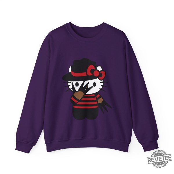 Halloween Hello Kitty Sweater Halloween Sweater Hello Kitty Crewneck Sweatshirt Hello Kitty Chucky Shirt revetee 8