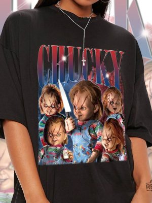 Retro Chucky Shirt Chucky Bootleg Shirt Childs Play Movie Shirt Hello Kitty Chucky Shirt revetee 2