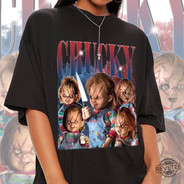 Retro Chucky Shirt Chucky Bootleg Shirt Childs Play Movie Shirt Hello Kitty Chucky Shirt revetee 2