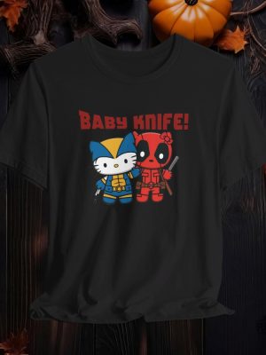 Hello Kitty Deadpool And Wolverine Halloween Shirthello Kitty Halloween Shirt Hello Kitty Chucky Shirt revetee 3