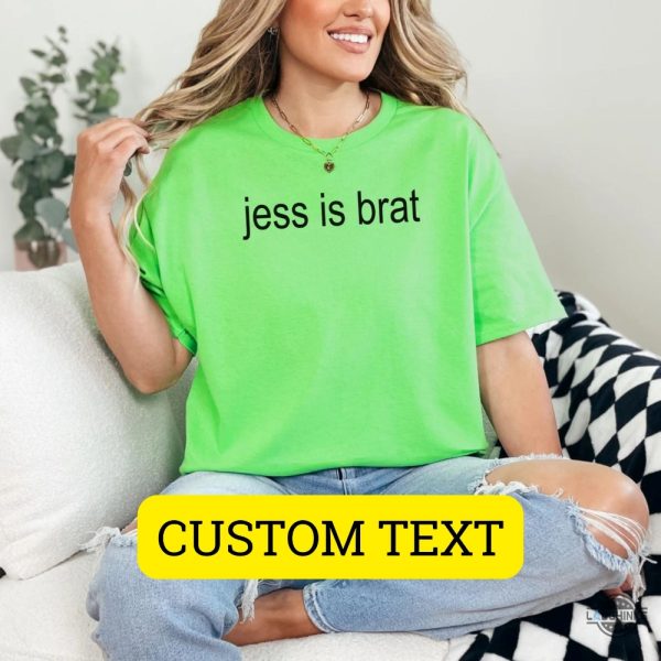 custom name brat t shirt sweatshirt hoodie personalized green meme boiler room party shirt laughinks 2