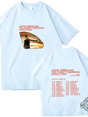 Justin Timberlake The Forget Tomorrow World Tour European Uk 2024 Summer Shirt Justin Timberlake Tour Dates 2024 revetee 3