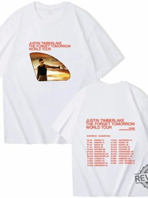 Justin Timberlake The Forget Tomorrow World Tour European Uk 2024 Summer Shirt Justin Timberlake Tour Dates 2024 revetee 5