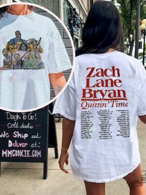 Zach Bryan Music Shirt 2Side Zach Bryan The Quittin Time Tour 2024 Shirt Zach Bryan Someday On My Mind Lyrics revetee 2