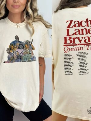 Zach Bryan Music Shirt 2Side Zach Bryan The Quittin Time Tour 2024 Shirt Zach Bryan Someday On My Mind Lyrics revetee 3