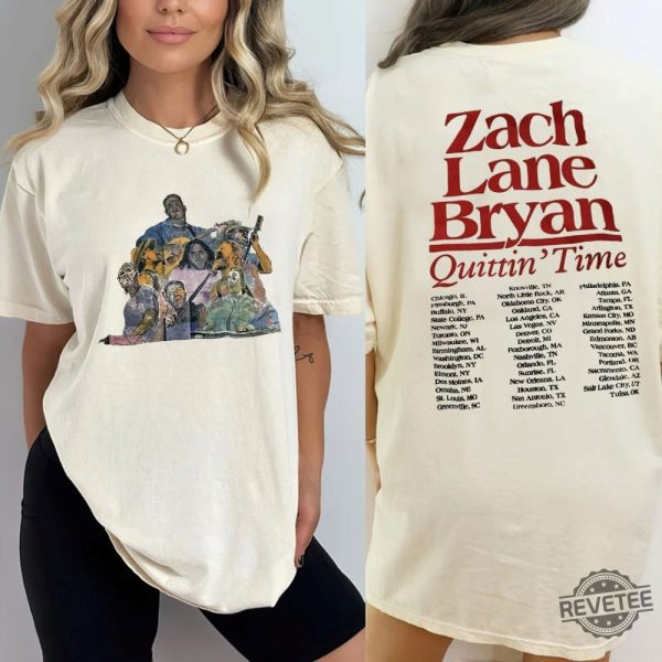 Zach Bryan Music Shirt 2Side Zach Bryan The Quittin Time Tour 2024 Shirt Zach Bryan Someday On My Mind Lyrics revetee 3