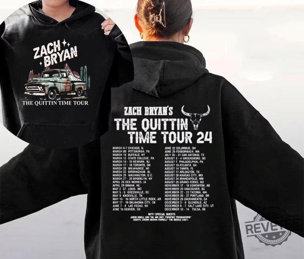 Zach Bryan Hoodie The Quittin Time Tour 2024 Shirt Zach Bryan Song Quotes Mine Zach Bryan Lyrics