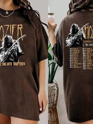 Hozier Unreal Unearth Tour Shirt Hozier Tour 2024 Hozier Unreal Unearth Tour Merch revetee 2