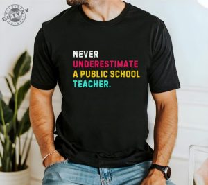 Never Underestimate A Public School Teacher Tshirt 2024 Vote Hoodie Democrats Gift Democrat Vote 2024 Sweatshirt Elections Shirt giftyzy 2