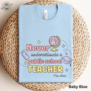 Never Underestimate A Public School Teacher Shirt Harris Walz Sweatshirt Kamala Harris Tshirt Anti Trump Hoodie Election Gift Teacher Gift giftyzy 2