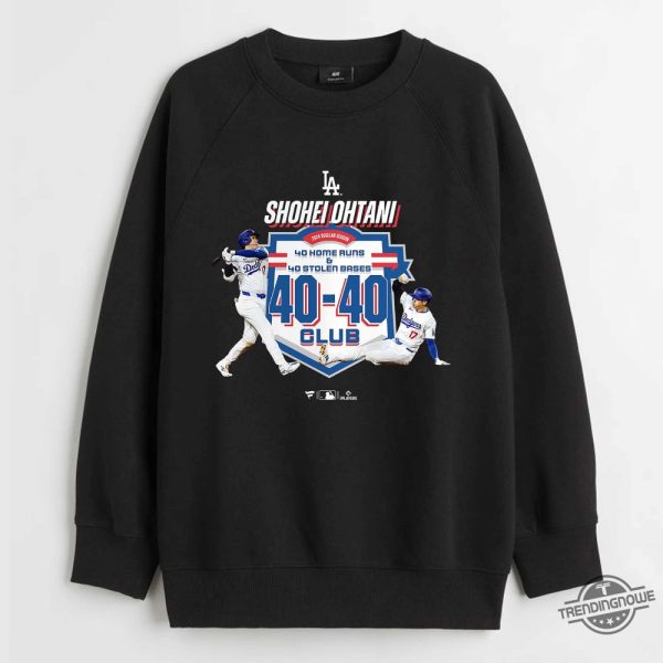 Shohei Ohtani Shirt Shohei Ohtani Los Angeles Dodgers 40 40 Club T Shirt trendingnowe 1