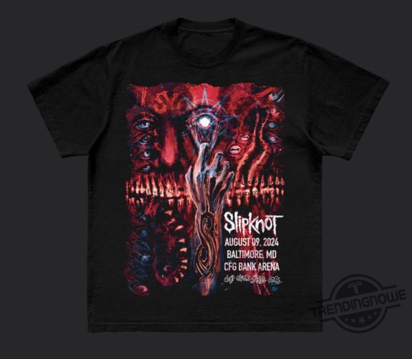 Slipknot 2024 Tour Baltimore Shirt Slipknot T Shirt Sweatshirt Hoodie Slipknot 25Th Anniversary Shirt trendingnowe 1