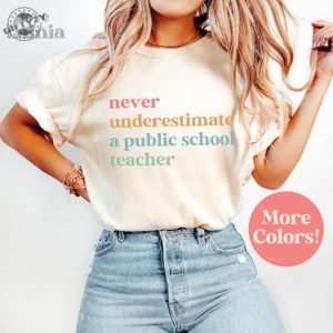 Never Underestimate A Public School Teacher Kamala Harris Shirt Harris Walz 2024 Rally Sweatshirt Tim Walz Dnc Quote Hoodie Educator Tshirt giftyzy 4