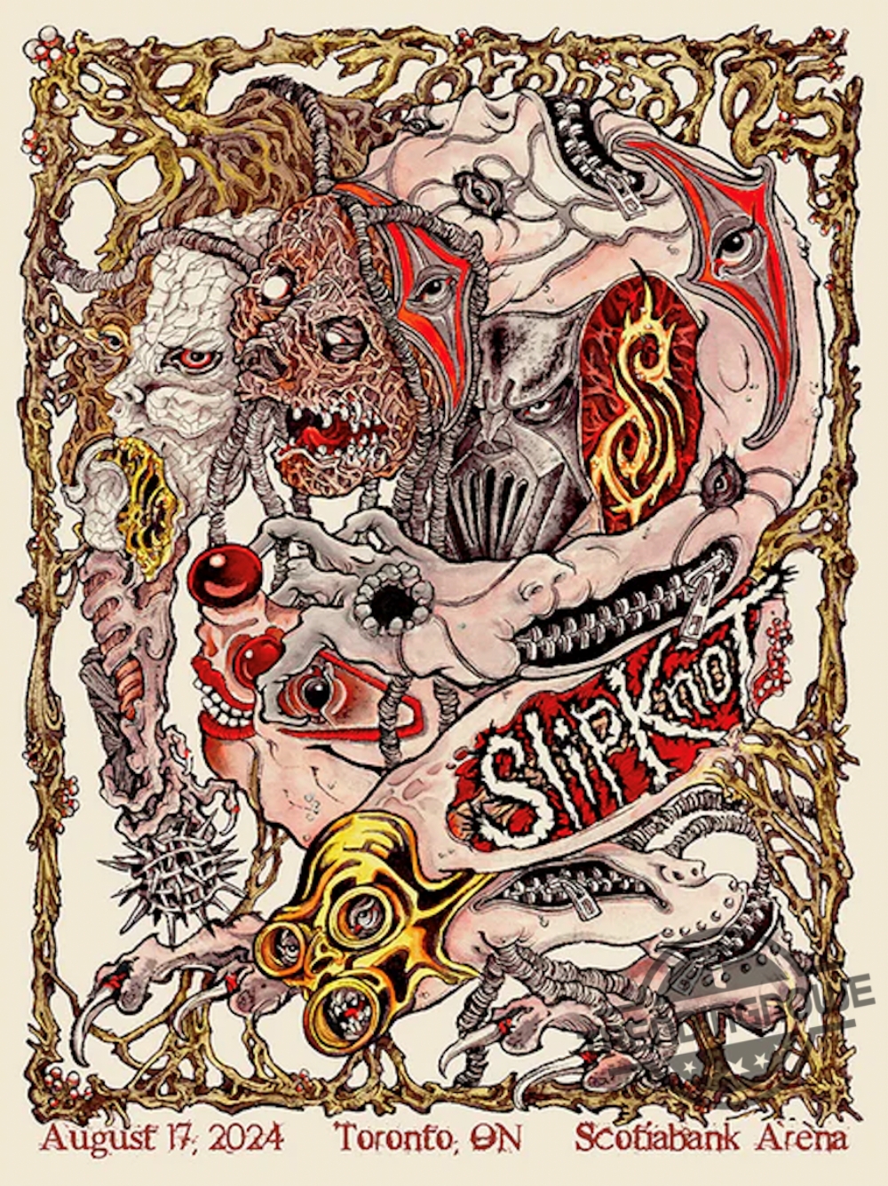 Slipknot 2024 Tour Toronto Poster Slipknot Poster Canvas Slipknot 25Th Anniversary Poster