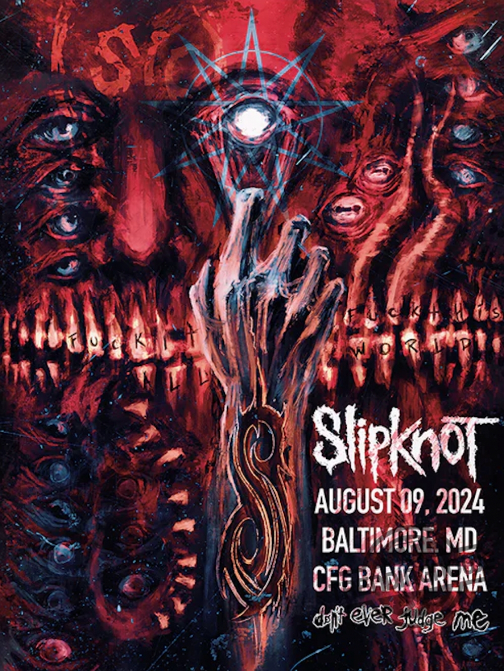 Slipknot 2024 Tour Baltimore Poster Slipknot Poster Canvas Slipknot 25Th Anniversary Poster