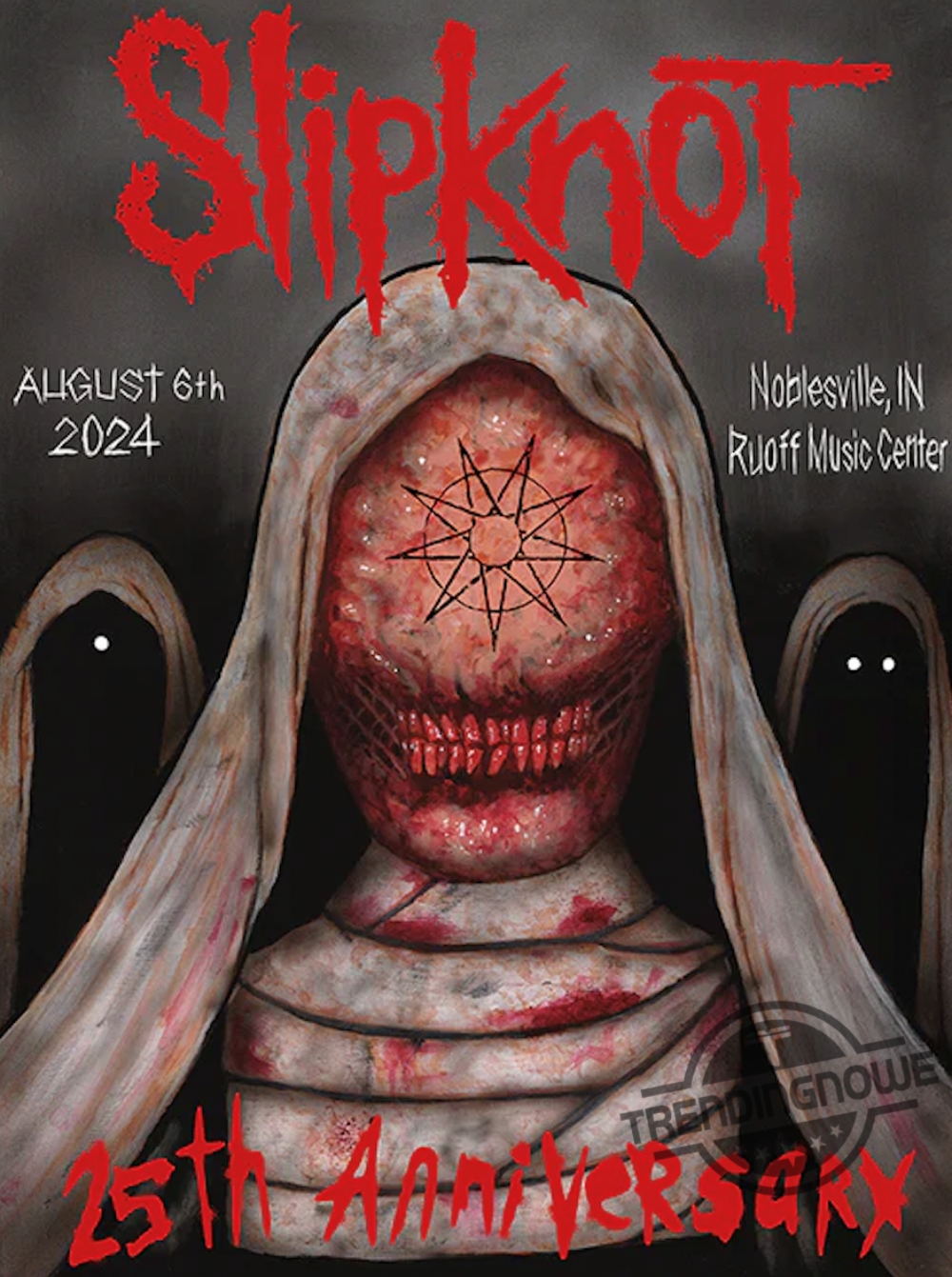 Slipknot 2024 Tour Noblesville Poster Slipknot Poster Canvas Slipknot 25Th Anniversary Poster