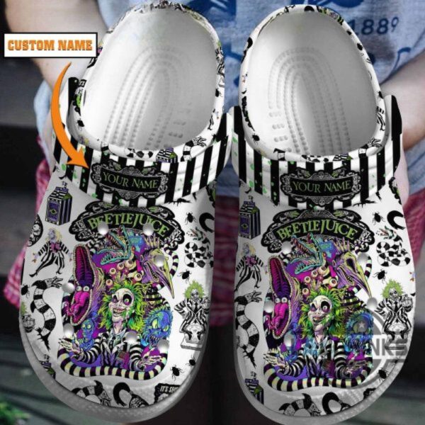 personalized horror movie character beetlejuice crocs clogs shoes