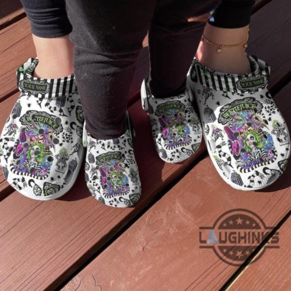 personalized horror movie character beetlejuice crocs clogs shoes